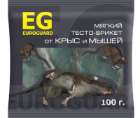 Тесто-брикеты от крыс и мышей 100 гр. EG euroguard 