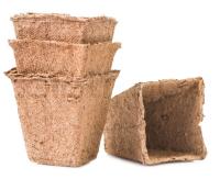 торфяной горшочек квадратный
