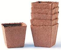 торфяной горшочек квадратный