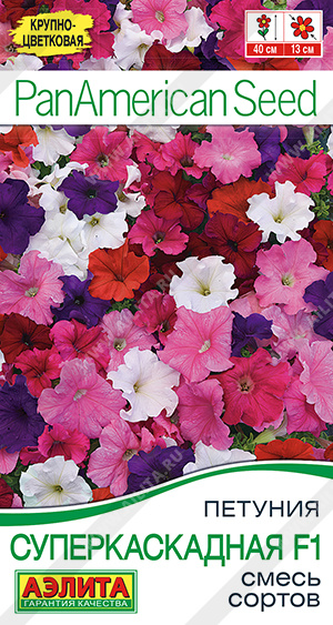АЭ Петуния Суперкаскадная F1, смесь окрасок 7 шт
