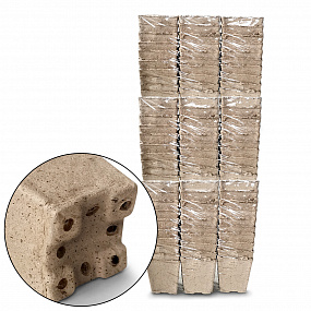 Торфяной горшочек 95*95*100 мм квадратный (упак 90 шт) ГС