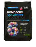 Комплекс для цветов, удобрение минеральное гранулированное Лама Торф 3 кг