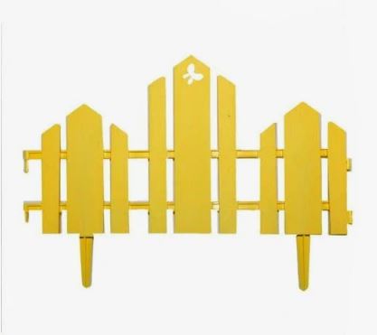 Заборчик "Чудный сад"  жёлтый, 5 шт, 1.7 м