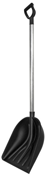 Лопата снеговая пластиковая "Купец" 410х460х1420 мм с алюминиевым черенком, V-ручкой