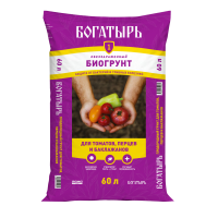 Биогрунт Богатырь "Для томатов, перца и баклажанов" 60 л