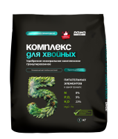 Комплекс для хвойных, удобрение минеральное гранулированное Лама Торф 1 кг